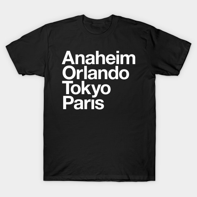 4 Magical Cities T-Shirt by GoAwayGreen
